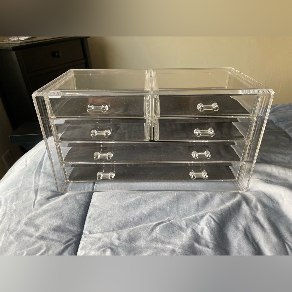 Container Store acrylic jewelry organizer